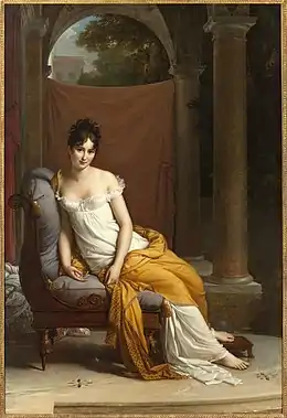 Madame Recamier, por Simon Gérard, 1805.