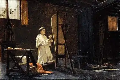 «Figura di frate che dipinge»Cella di Beato Angelico (Filippini, 1880)