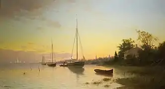 Atardecer (1881), de Francis Augustus Silva, New Britain Museum of American Art, New Britain (Connecticut)