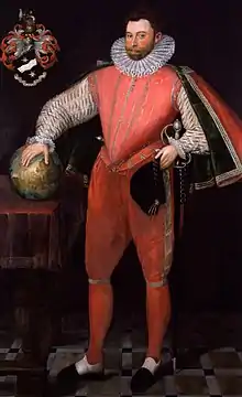  Sir Francis Drake (hacia 1581). Fue considerado como un pirata por las autoridades españolas, mientras que en Inglaterra se lo valoró como corsario y se lo honró como héroe. Lo cierto es que unas veces actuó como pirata y otras como corsario.