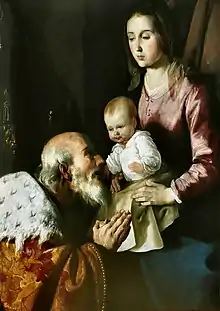 Adoración de los Magos (detalle).Francisco de Zurbarán