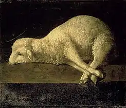 Agnus Dei (1639) de Francisco de Zurbarán en la Real Academia de Bellas Artes de San Fernando