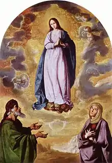 Inmaculada Concepción, con san Joaquín y santa Ana