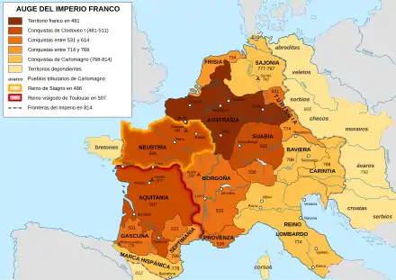 Reino de los francos en la época merovingia