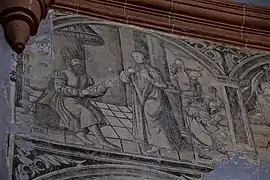 Murales del Templo y exconvento de Todos los Santos en Zempoala.