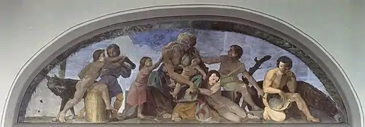 Fresco de la Casa Bartholdy en Roma, Escena:Los siete años de escasez