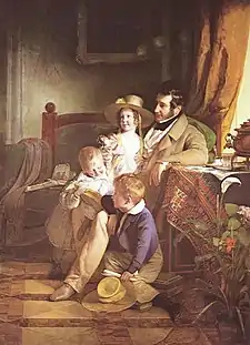 Rudolf von Arthaber y sus hijos, 1837