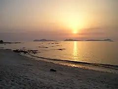 Playa de Xunqueiro, en Canido (Oia)