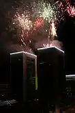 Fuegos artificiales en la inauguración.