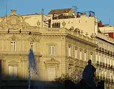 Fuente de Cibeles al atardecer.