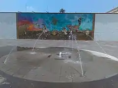 Fuente en la Plaza Constitución.