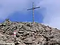 La cruz de la cumbre en el Furgler