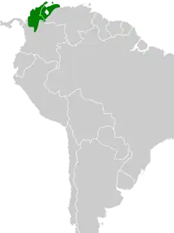 Distribución geográfica del hornero del Caribe.