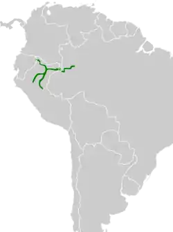 Distribución geográfica del hornero castaño.