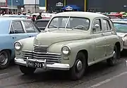 GAZ M-20 Pobeda, en Lahti, Finlandia