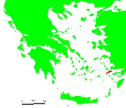 Isla de Cos en el mar Egeo