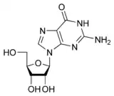 Estructura química de guanosina