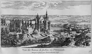 El château en 1658 por Israël Silvestre.