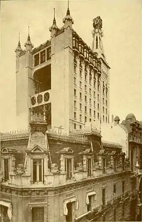 La Galería Güemes durante su edificación en el año 1916.