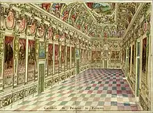 Galeria de Palacio de Palermo, in Teatro Geografico antiguo y moderno del Reyno de Sicilia (1686). Madrid, Biblioteca del Ministerio de Asuntos Exteriores y Cooperación