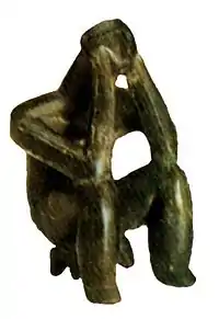 Idolillo neolítico de arcilla quemada (Cultura Hamangia)Neolítico