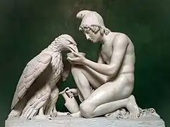 Ganímedes y el águila de Zeus (1817), de Bertel Thorvaldsen,  Museo Thorvaldsen (Copenhague)