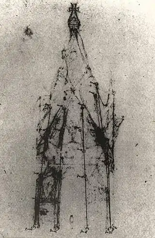 Boceto de la capilla de la Asunción, de Gaudí