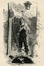 Illustration of Gavroche by Émile Bayard (1837-1891)