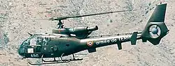 Un helicóptero Aérospatiale Gazelle del Ejército de Tierra Francés.