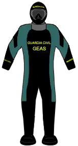 Traje de buceo reglamentario de los GEAS