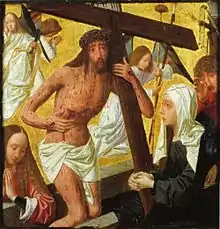 Ostentatio vulnerum o Cristo de las Cinco Llagas especialmente complejo de Geertgen tot Sint Jans (c. 1485–95)