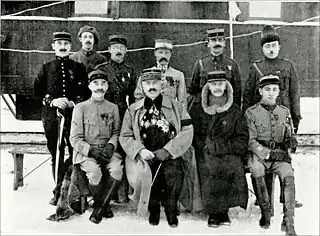 El General Janin junto a miembros de la Misión Militar Francesa en Siberia.