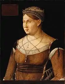 Gentile Bellini, Retrato de Caterina Cornaro, reina de Chipre