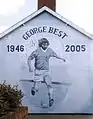 Mural dedicado al futbolista George Best en una zona lealista de Belfast.