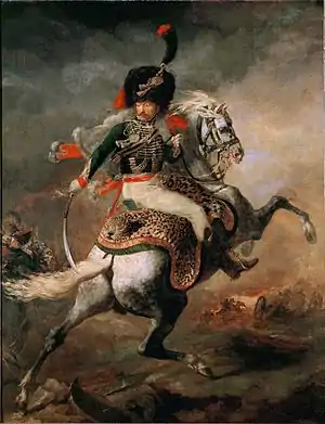 Cazador de la guardia, de Géricault (1812).