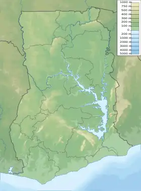 Isla Bobowasi ubicada en Ghana