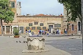 El muro del Campo del Ghetto Novo.