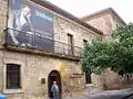 Casa-Museo Jovellanos en Gijón. El cartel utiliza el famoso retrato de Jovellanos de Goya.