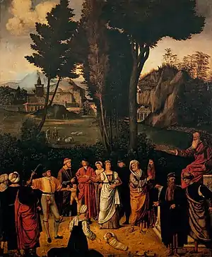 Óleo de Giorgione, Galería Uffizi (1500).