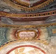 Nicolao da Seregno, Volto trifronte, 1478, iglesia de San Nicolás de Giornico.