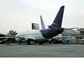 Boeing 737-2A3(Adv.) de Global Air (XA-UMP) en el Aeropuerto Internacional de la Ciudad de México.