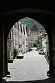 Vista desde la puerta de entrada al pueblo