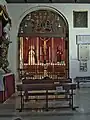 Capilla funeraria de Gonzalo Gómez de Cervantes, su mujer, Beatriz López de Bocanegra y descendientes, padres del cardenal Juan de Cervantes. Actualmente ocupada por la Hermandad de los Javieres (Sevilla).