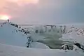 Goðafoss en invierno.