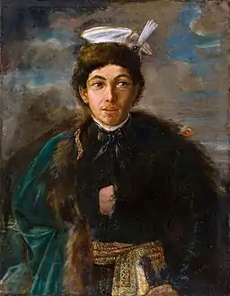 Aurorretrato vestido de noble polaco, 1874