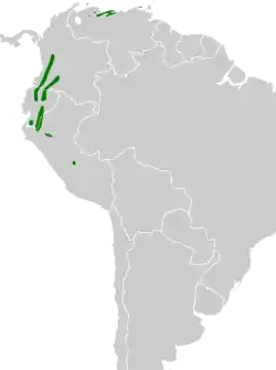 Distribución geográfica del tororoí torero.