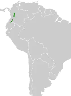 Distribución geográfica del tororoí bicolor.