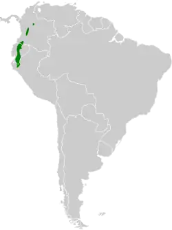 Distribución geográfica del tororoí ecuatorial.