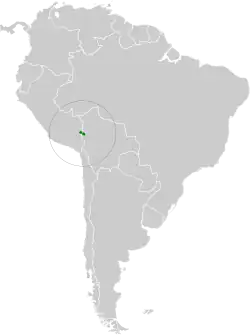 Distribución geográfica del tororoí de Puno.