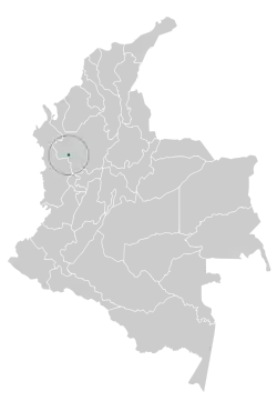 Distribución geográfica del tororoí de Urrao.